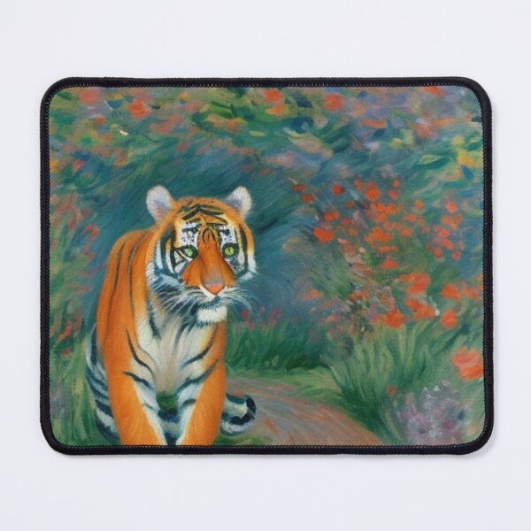 Item preview, Claude Monet Art Remake Design Art Monet Water Lillies Tiger designed and sold by CandyDroidMerch.