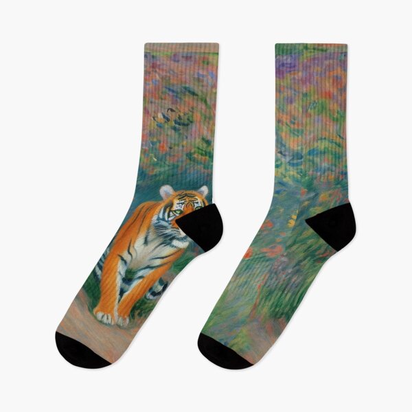 Item preview, Claude Monet Art Remake Design Art Monet Water Lillies Tiger designed and sold by CandyDroidMerch.
