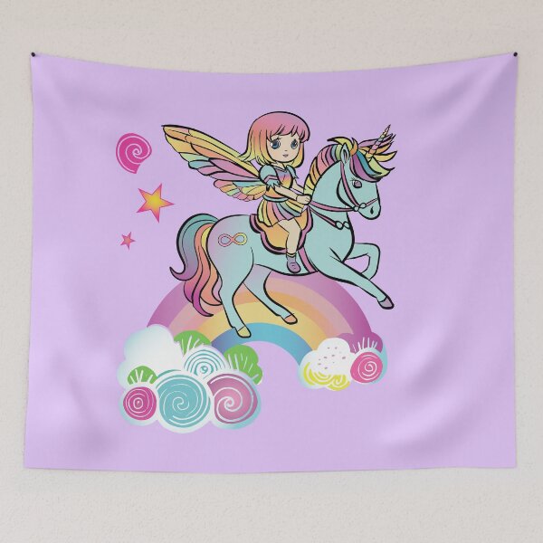 Item preview, Beautiful unicorn accompanied with her fairy  designed and sold by Lubellebubble20.