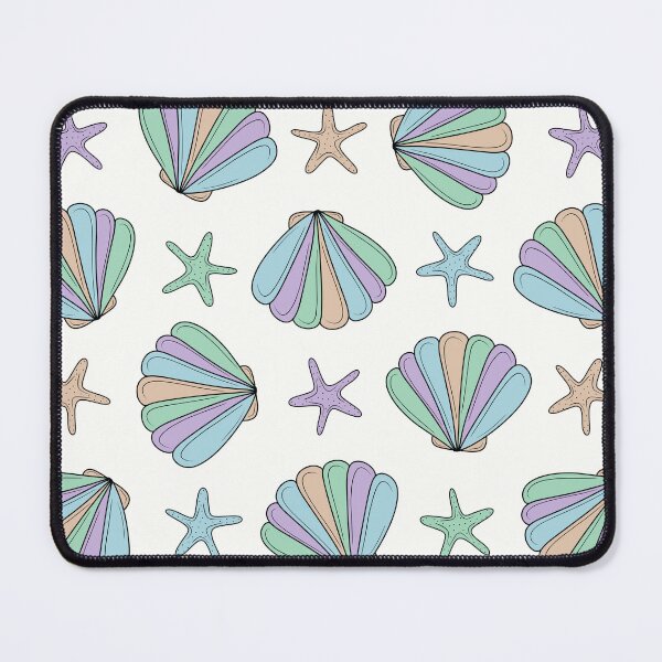 Item preview, Rainbow Seashell and Starfish Pattern designed and sold by CreativeDraws42.