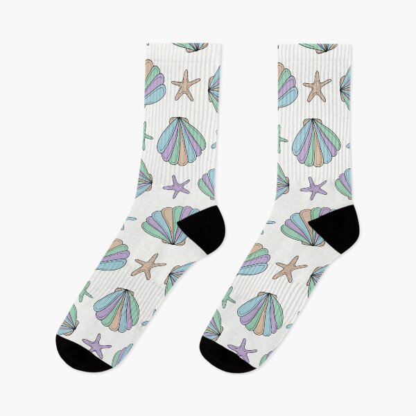 Item preview, Rainbow Seashell and Starfish Pattern designed and sold by CreativeDraws42.