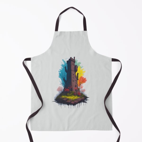 Item preview, Colurful Lost Medieval Tower at Sea designed and sold by neonbloodart.