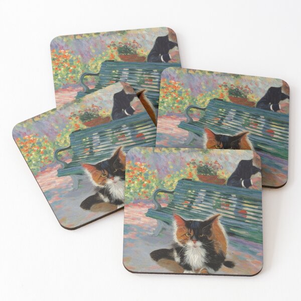 Item preview, Claude Monet Art Remake Design Art Monet Water Lillies Cat designed and sold by CandyDroidMerch.