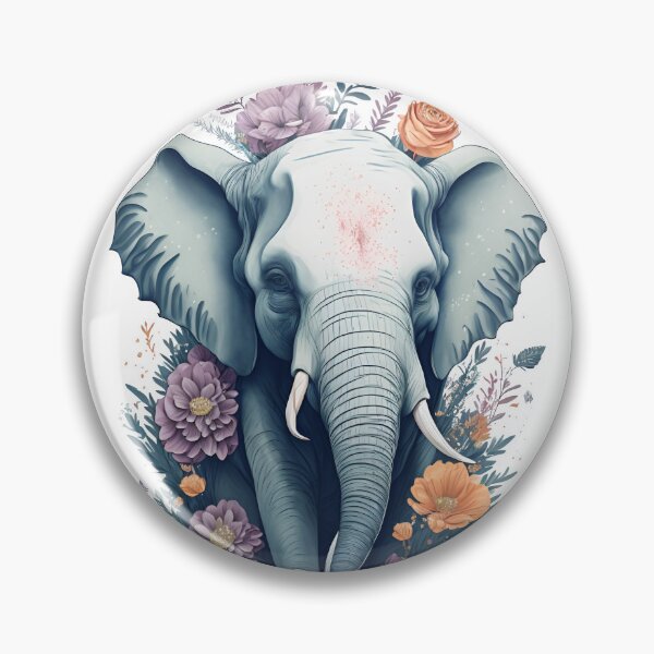 Item preview, Elephant with Flowers designed and sold by monkycl.