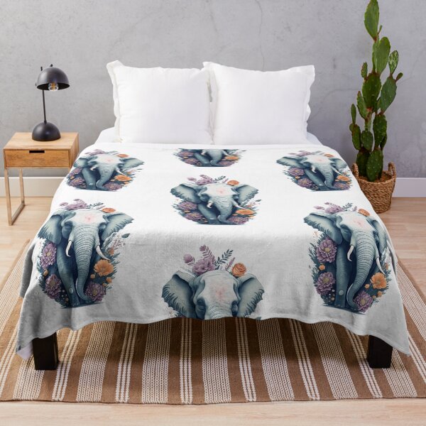 Item preview, Elephant with Flowers designed and sold by monkycl.