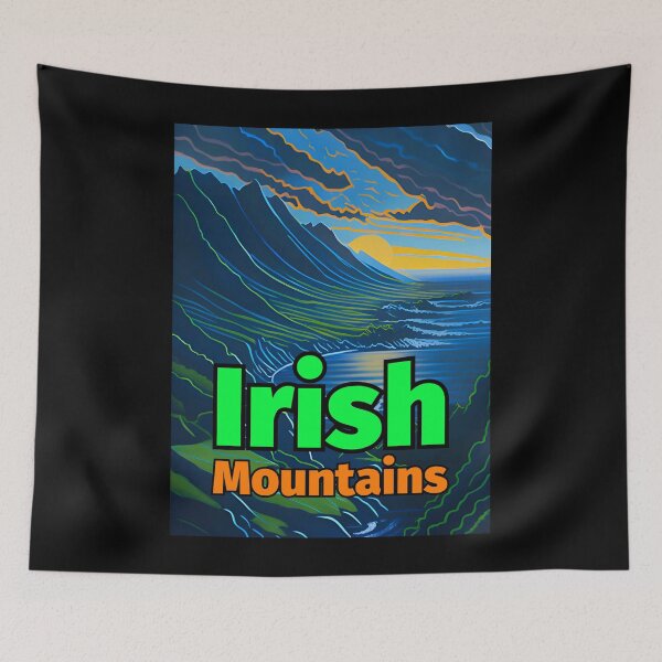 Item preview, Irish Mountains Pastel Painting Clouds designed and sold by IrishPOD.