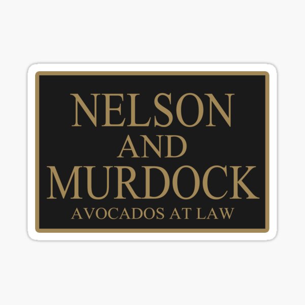 NELSON AND MURDOCK AVOCADOS AT LAW Sticker
