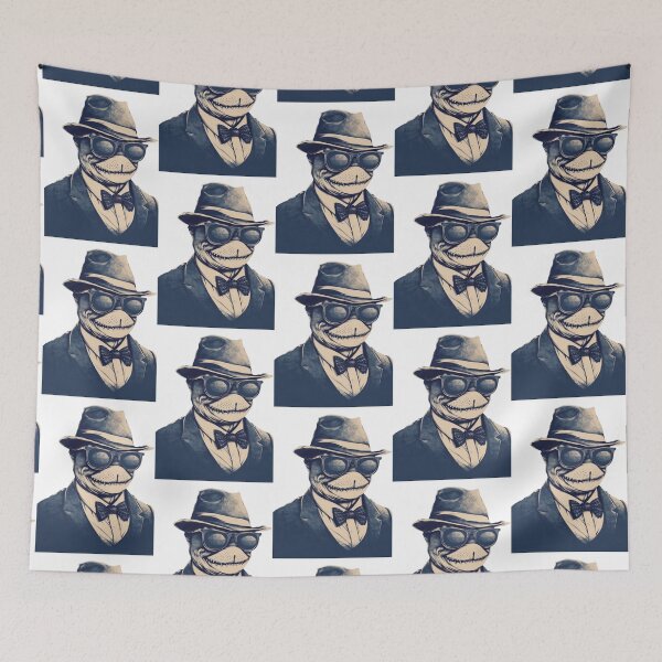 Item preview, Dapper Shark: Sunglasses Vintage Realistic Portrait Moody Animal Fashion  designed and sold by DigiNook.