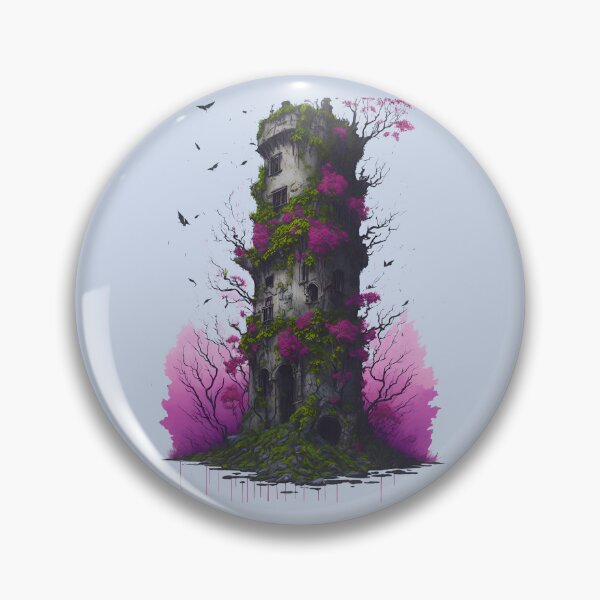 Item preview, Colurful Lost Medieval Tower at Sea V3 designed and sold by neonbloodart.