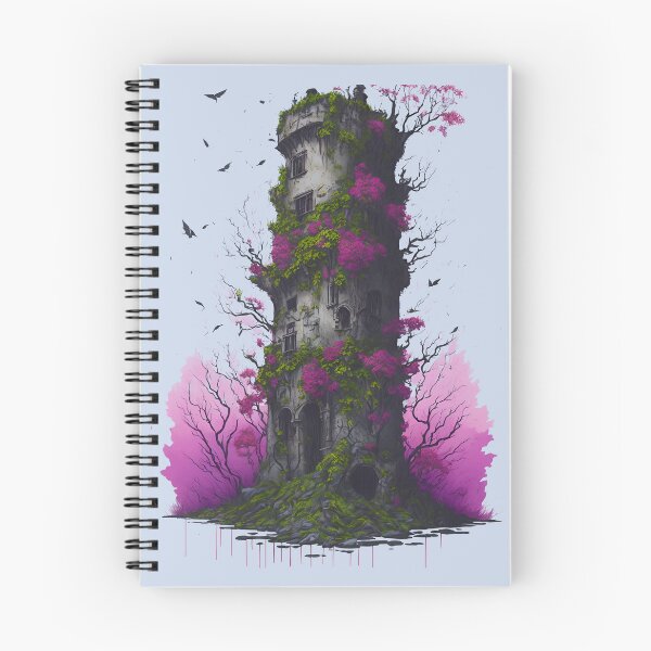 Item preview, Colurful Lost Medieval Tower at Sea V3 designed and sold by neonbloodart.
