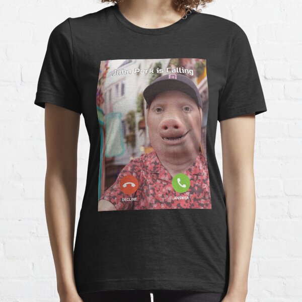 Funny trending john pork is calling design  Essential T-Shirt for Sale by  boujidi