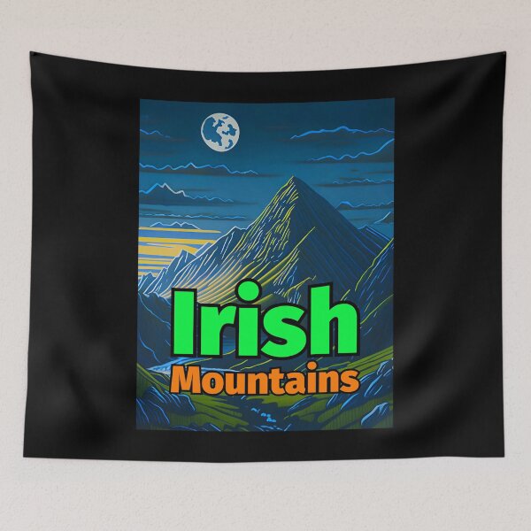 Item preview, Irish Mountains Pastel Painting Moon designed and sold by IrishPOD.