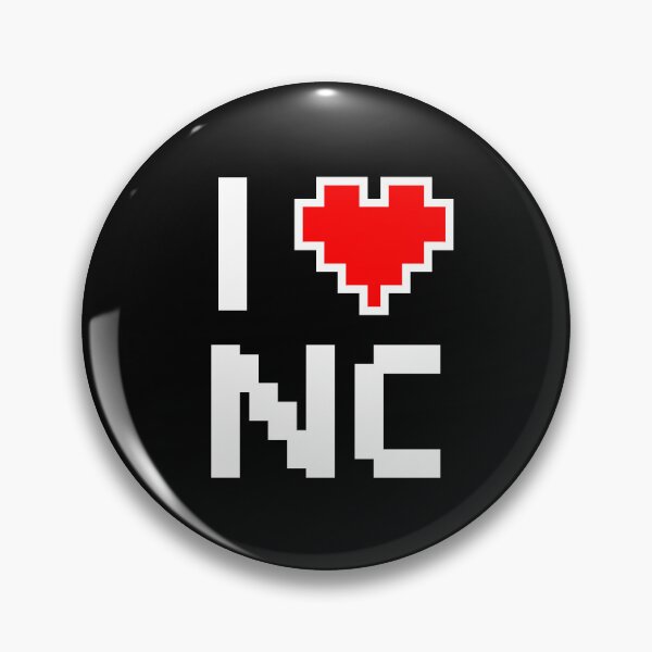 Item preview, I Love North Carolina - Pixel heart for Minnesotan gamer designed and sold by abowersock.