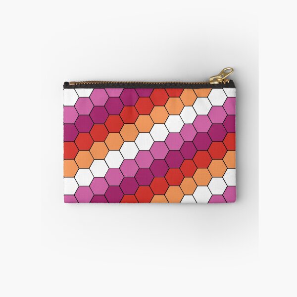 Item preview, Lesbian Pride Flag Hexagon Pattern tiling designed and sold by TheirChoice.