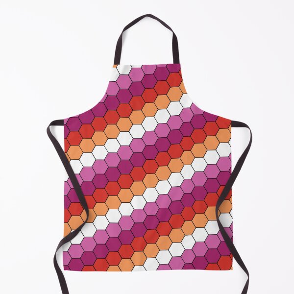 Item preview, Lesbian Pride Flag Hexagon Pattern tiling designed and sold by TheirChoice.