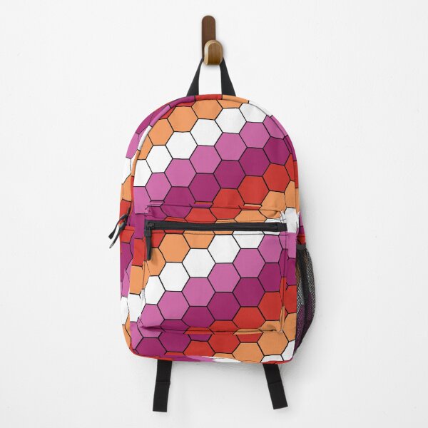 Item preview, Lesbian Pride Flag Hexagon Pattern tiling designed and sold by TheirChoice.