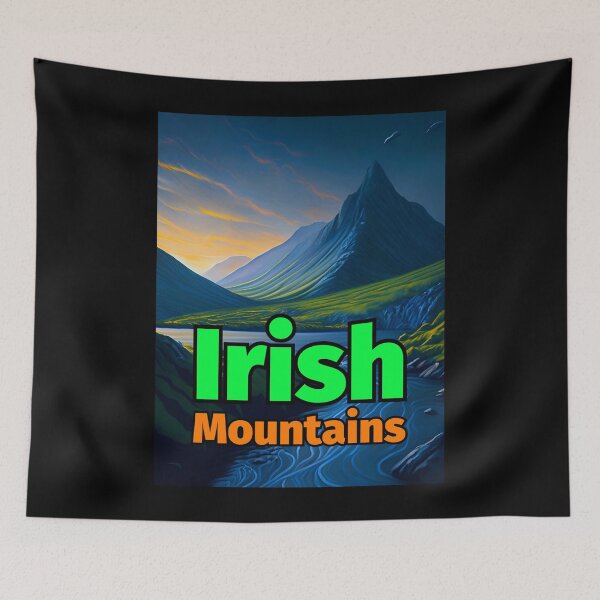 Item preview, Irish Mountains Pastel Painting River designed and sold by IrishPOD.