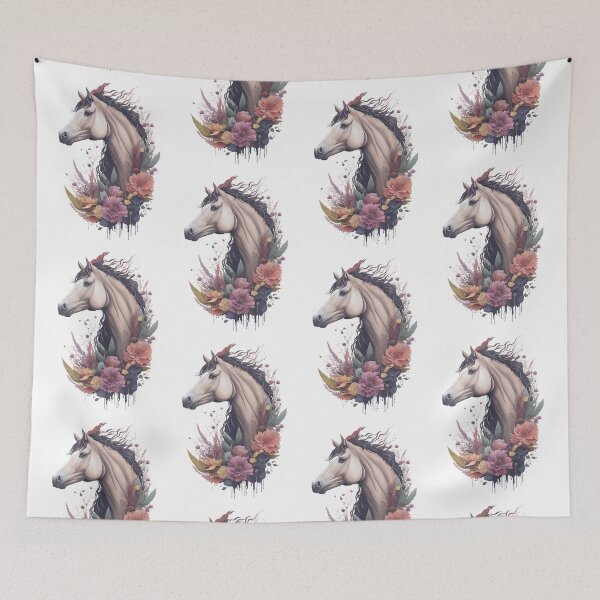 Item preview, Horse with Flowers designed and sold by monkycl.