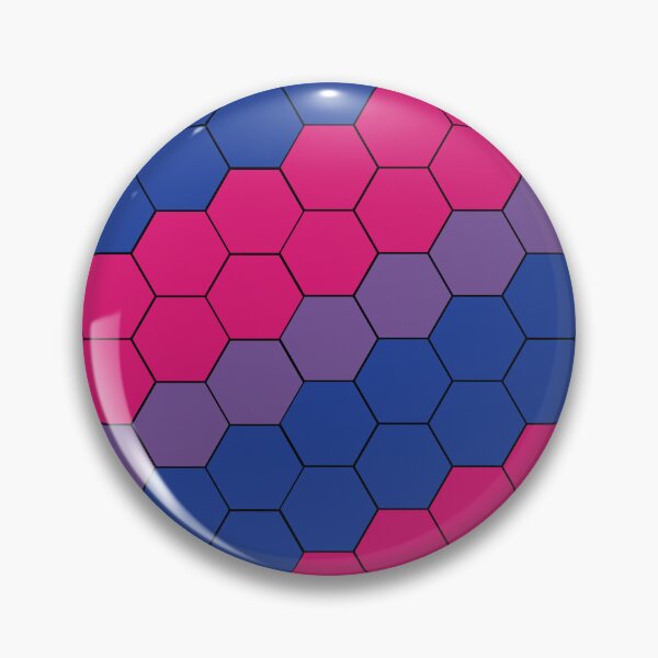 Artikelvorschau, Bisexuelle Stolz-Flaggen-Hexagon-Musterfliesen entworfen und verkauft von TheirChoice.