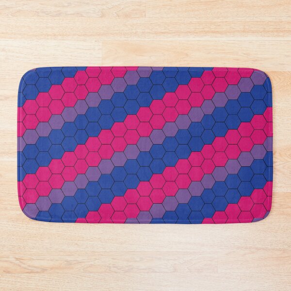 Item preview, Bisexual Pride Flag Hexagon Pattern tiling designed and sold by TheirChoice.
