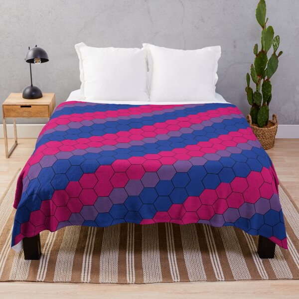 Item preview, Bisexual Pride Flag Hexagon Pattern tiling designed and sold by TheirChoice.