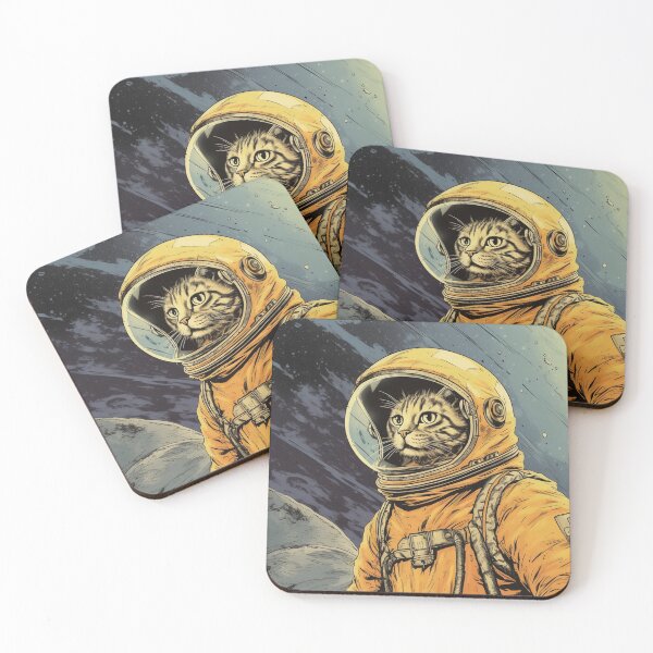 Item preview, Cat in space wearing spacesuit  designed and sold by IJStanding.