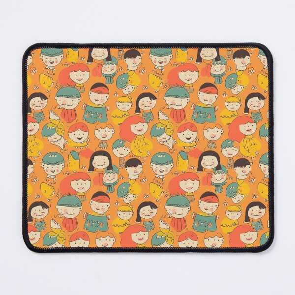 Item preview, Sunshine Kids: An Orange Delight of Smiling Cartoon Children designed and sold by soulfulfaces.
