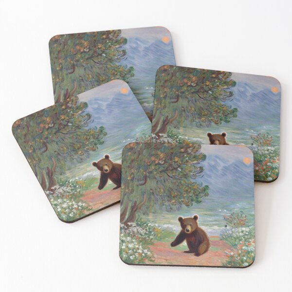 Item preview, Claude Monet Art Remake Design Art Monet Water Lillies Cute Bear designed and sold by CandyDroidMerch.