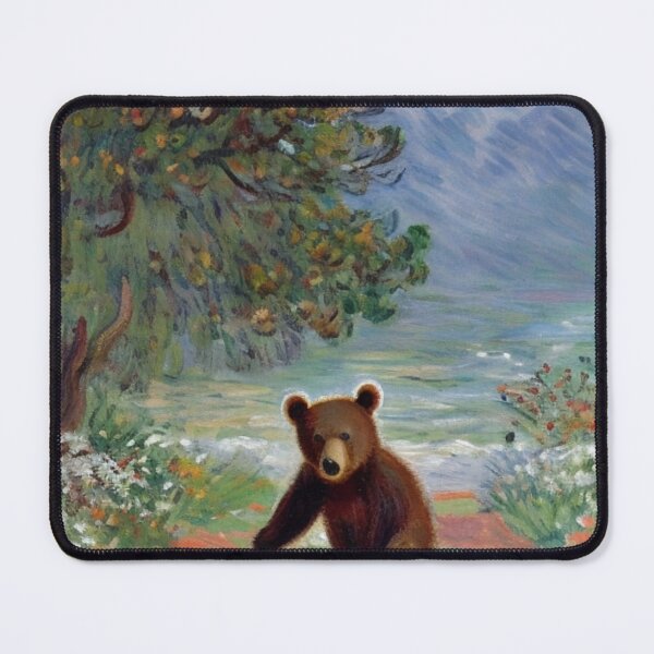 Item preview, Claude Monet Art Remake Design Art Monet Water Lillies Cute Bear designed and sold by CandyDroidMerch.