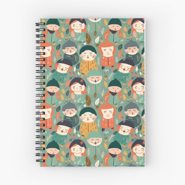 Item preview, Playful Garden: A Green Delight of Smiling Cartoon Children designed and sold by soulfulfaces.