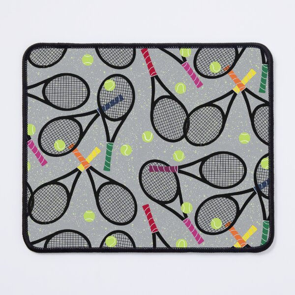 Item preview, Rainbow tennis racket grips on gray designed and sold by ArtbyCouture.
