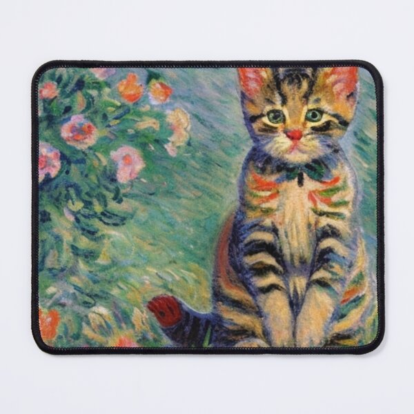 Item preview, Claude Monet Art Remake Design Art Monet Water Lillies Cute Cat designed and sold by CandyDroidMerch.