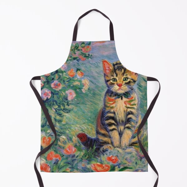 Item preview, Claude Monet Art Remake Design Art Monet Water Lillies Cute Cat designed and sold by CandyDroidMerch.