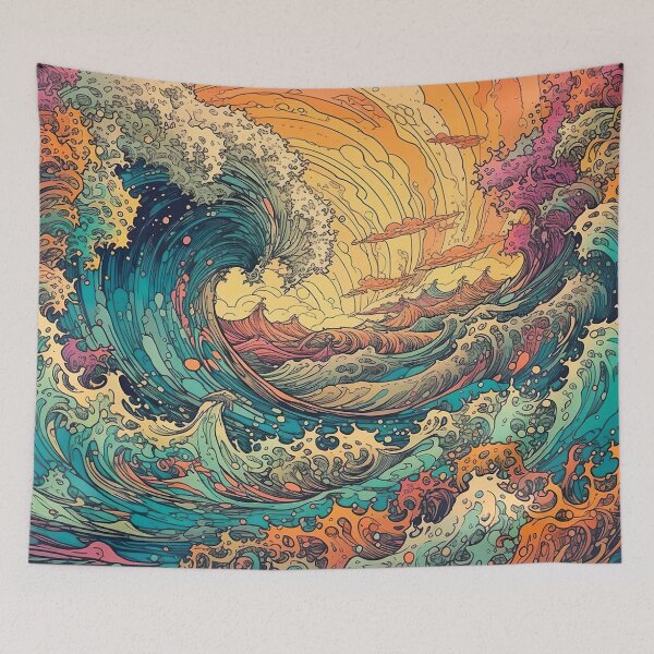 Item preview, Psychedelic Crashing Wave designed and sold by Matt's Artificial Nature.