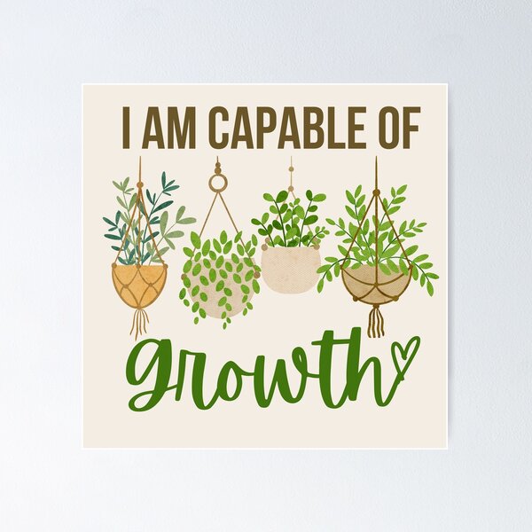 Item preview, I am capable of growth designed and sold by ThoughtJumble.
