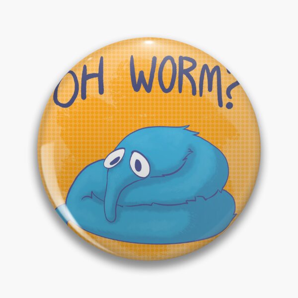 Item preview, Oh Worm? Blue designed and sold by CherryJackalope.