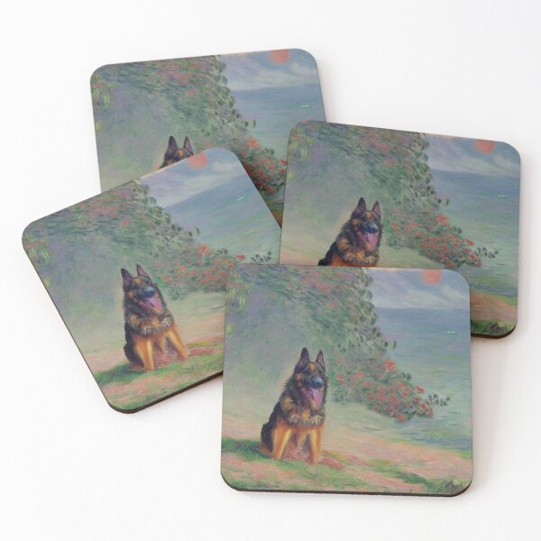 Item preview, Copy of Claude Monet Art Remake Design Art Monet Water Lillies Cute Dog designed and sold by CandyDroidMerch.