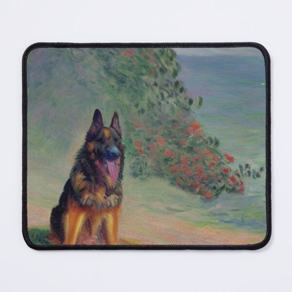 Item preview, Copy of Claude Monet Art Remake Design Art Monet Water Lillies Cute Dog designed and sold by CandyDroidMerch.
