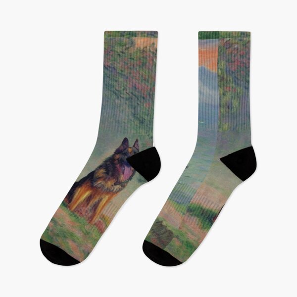 Item preview, Copy of Claude Monet Art Remake Design Art Monet Water Lillies Cute Dog designed and sold by CandyDroidMerch.