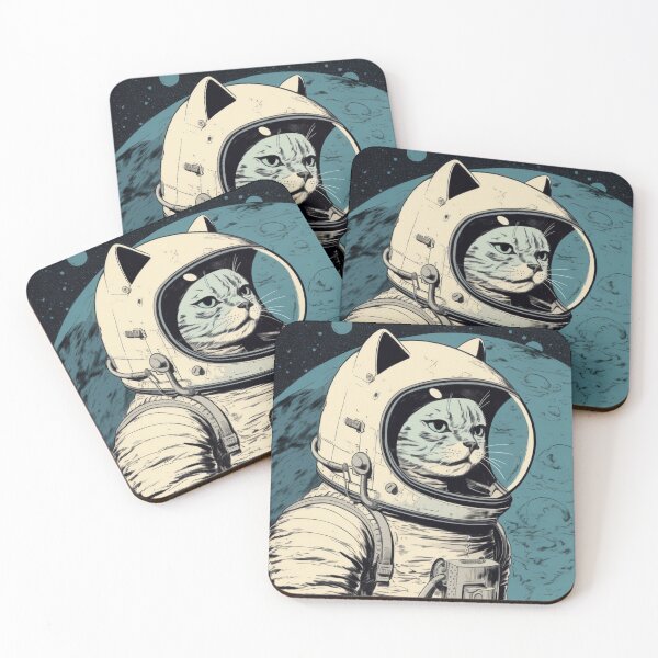 Item preview, Cat in space wearing spacesuit  designed and sold by IJStanding.