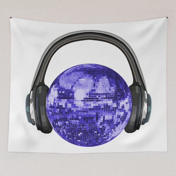 Item preview, 70s Indigo Disco Ball with Headphones designed and sold by Deborah Camp.