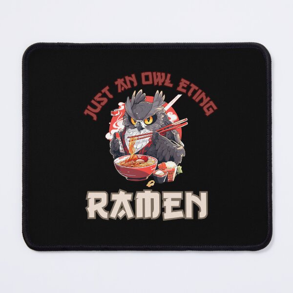 Item preview, Just an Owl Eating Ramen designed and sold by DarkwoodLab.