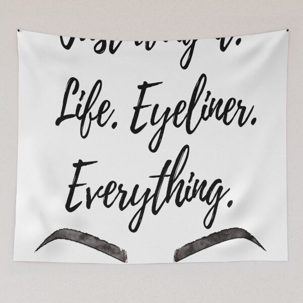 Item preview, Just wing it, Life, Eyeliner, pestañas y cejas citan acuarela designed and sold by AmandaGreenwood.