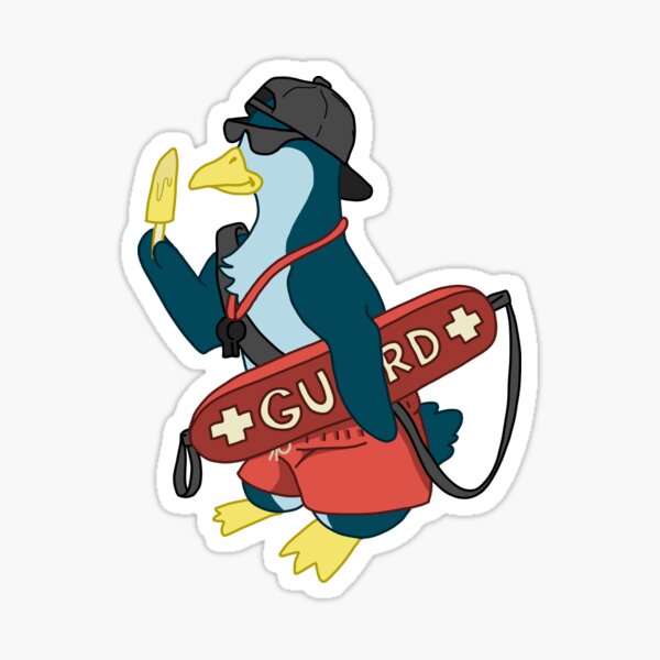Lifeguard Penguin Sticker