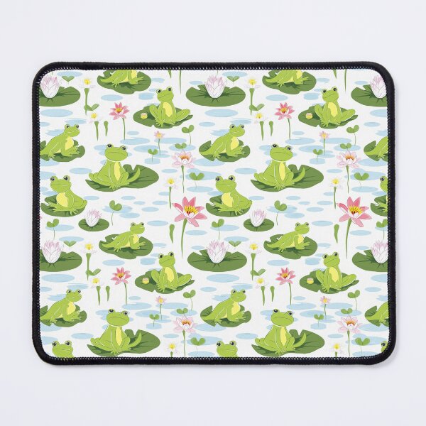 Item preview, Cute Cartoon Green Frogs Seamless Pattern designed and sold by LividPhoto.