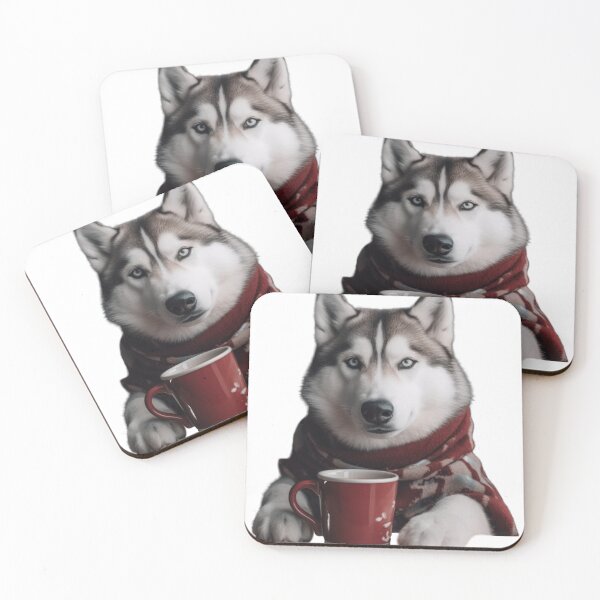 Item preview, Perky Pup: Adorable Husky Coffee Art for Caffeine Lovers 2 designed and sold by ClawedCreations.