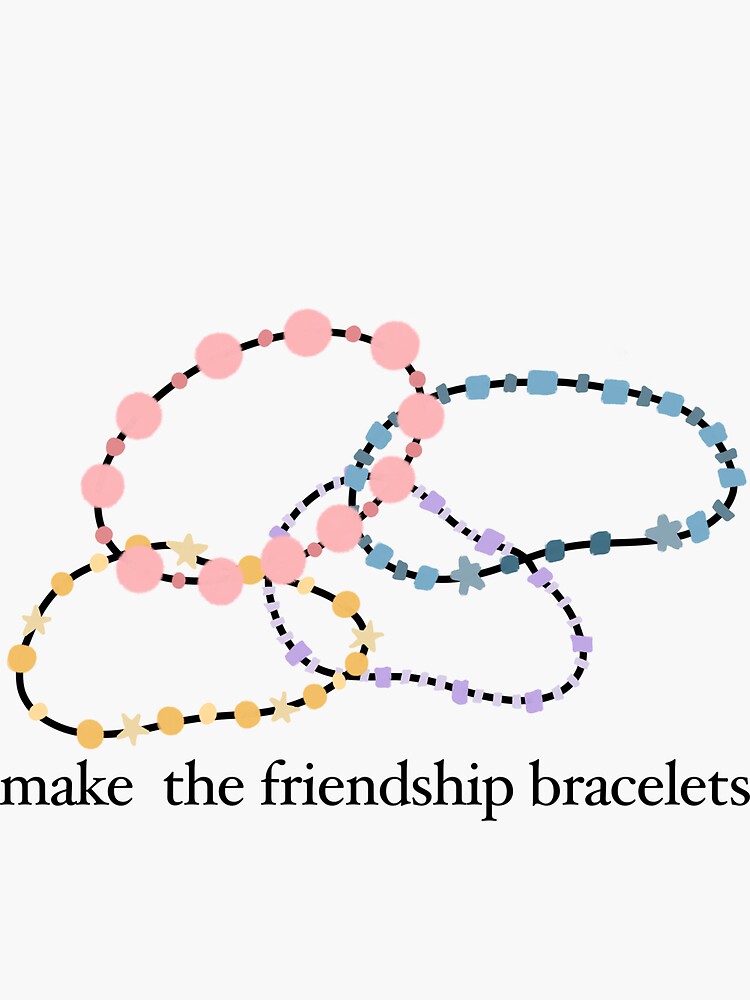 Friendship Bracelets Sticker for Sale by Mayme