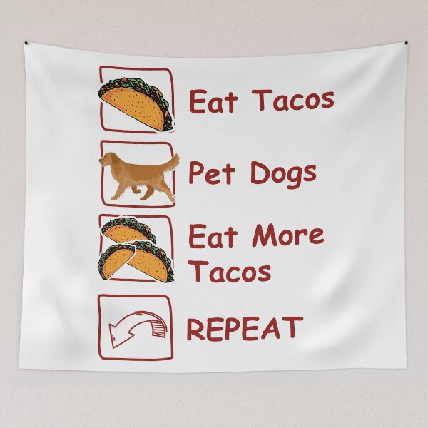 Item preview, Eat Tacos Pet Dogs fuuny dogs lovers designed and sold by 1999jack.