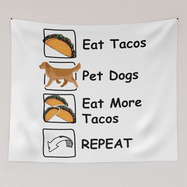 Item preview, Eat Tacos Pet Dogs fuuny dogs lovers designed and sold by 1999jack.