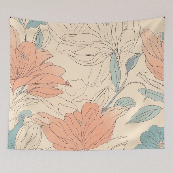 Item preview, 1970's Pastel Floral Pattern designed and sold by WildWho.